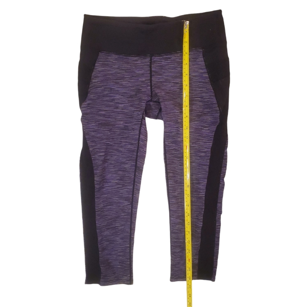 Athleta Women's Purple Black Crop Workout Leggings Size Small - Picture 4 of 7